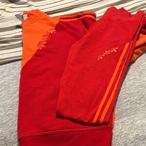adidas Women’s  Red and Orange Joggers